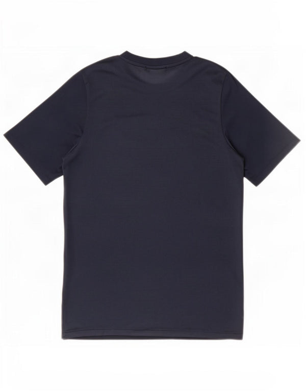 Nike Herre Dri Fit T-shirt Top Small Navy Blue Colourblock