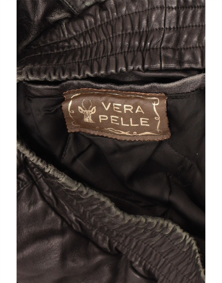 Vintage herre læderjakke UK 42 XL sort læder