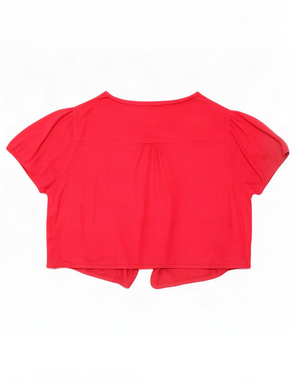 Marks & Spencer Dame Crop Kortærmet Åben Cardigan Top UK 22 3XL Pink