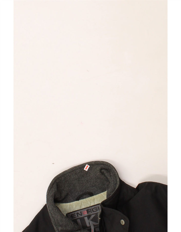 ENERGIE Mens Windbreaker Jacket UK 40 Large Black Polyamide Vintage Energie and Second-Hand Energie from Messina Hembry 