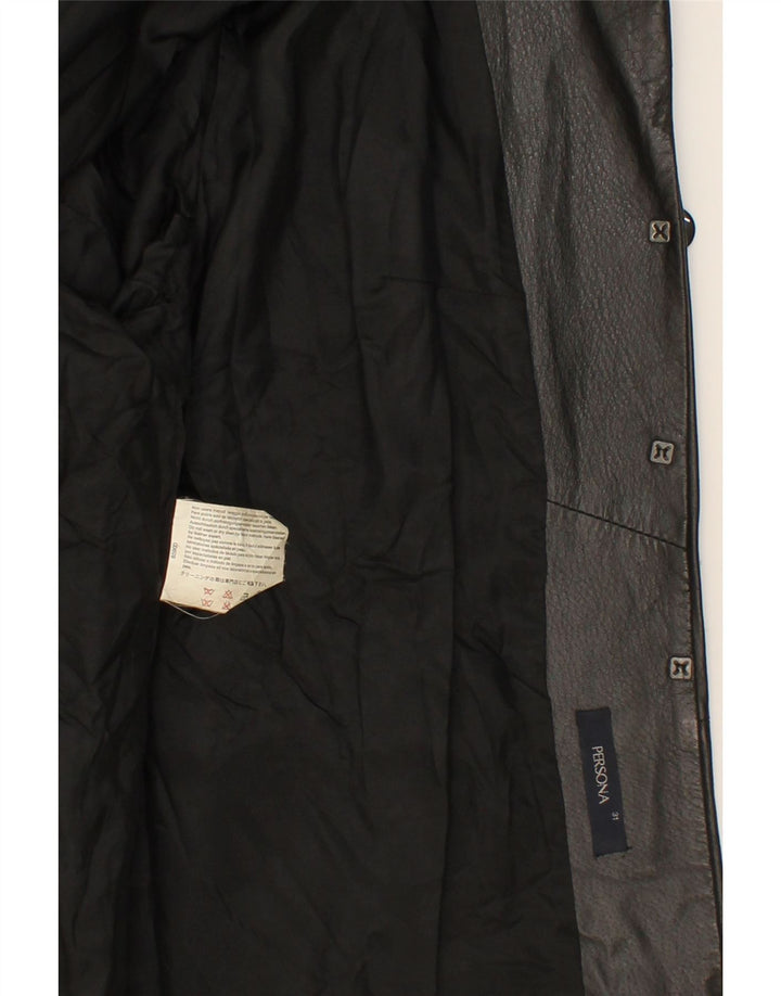 PERSONA Womens Leather Coat Size 31 XL Black Leather Vintage Persona and Second-Hand Persona from Messina Hembry 