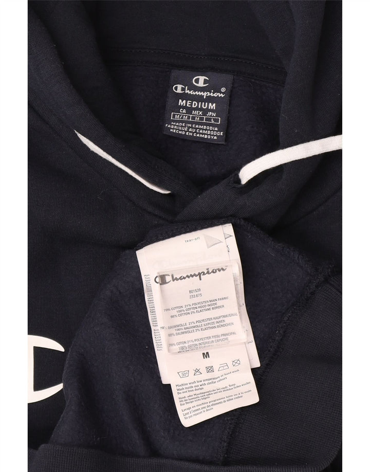 Champion Herre grafisk hættetrøje Jumper Medium Navyblå Bomuld