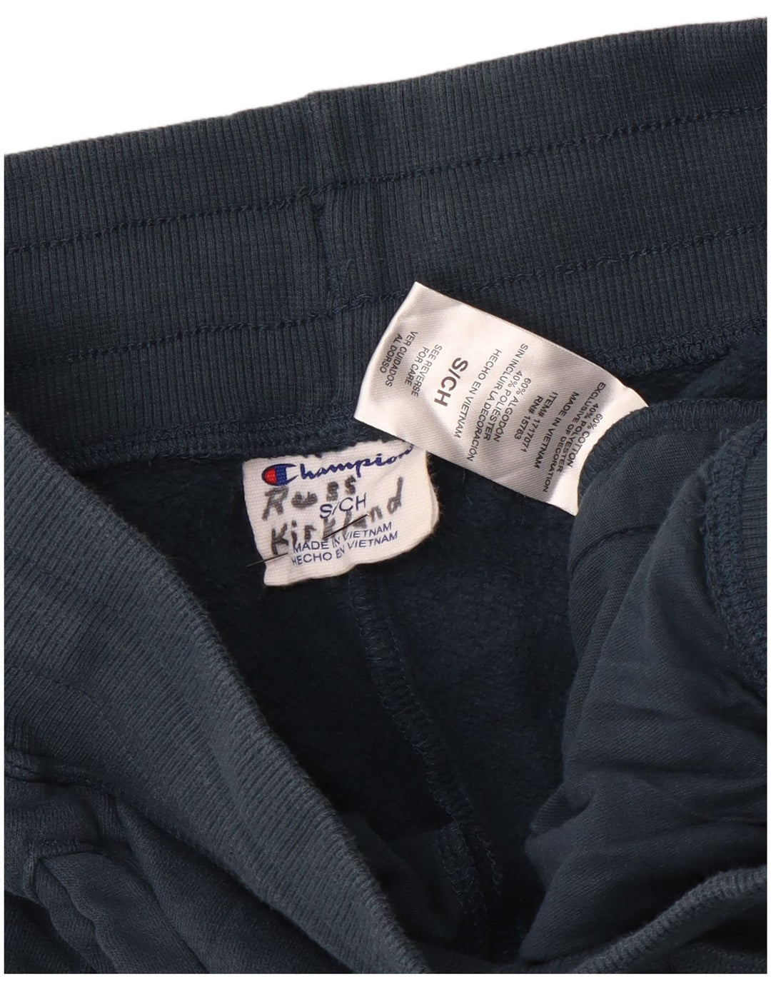 CHAMPION Dame træningsdragt Bukser Joggers UK 10 Small Blue Cotton