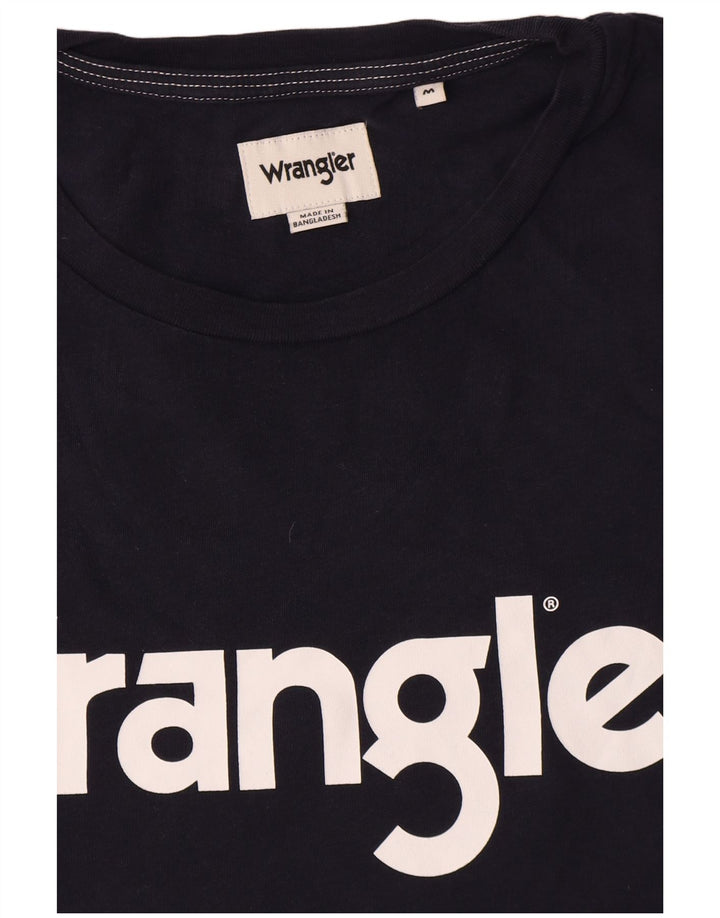 Wrangler grafisk t-shirt til mænd, medium marineblå bomuld