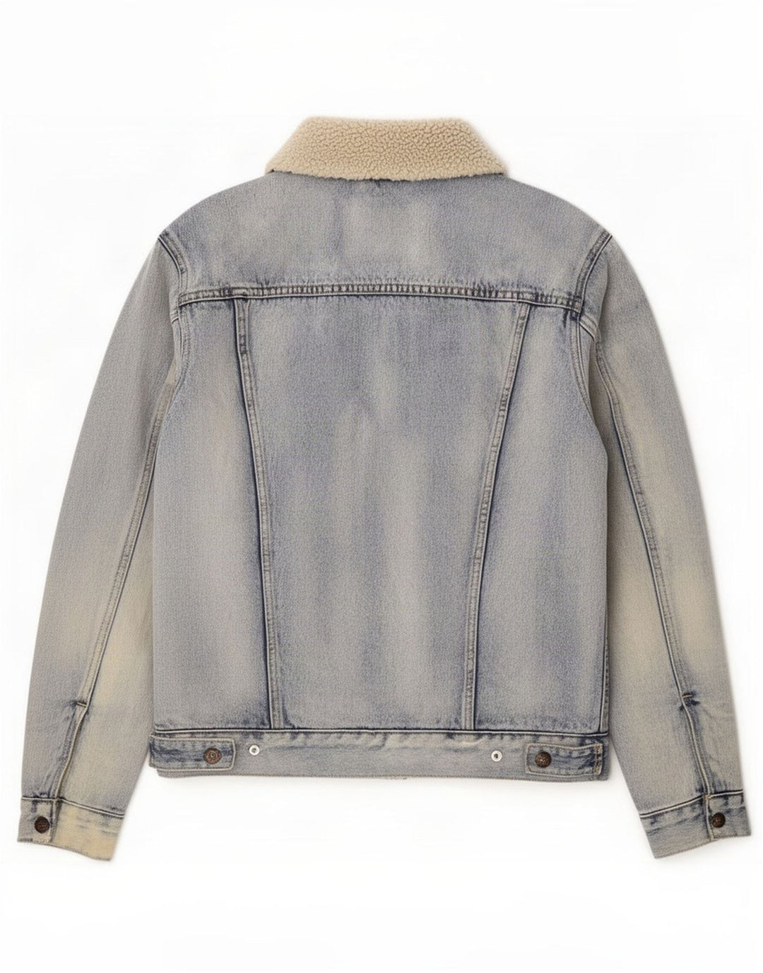 Levi's Denim Sherpa-jakke til mænd UK 38 Medium Blue Cotton