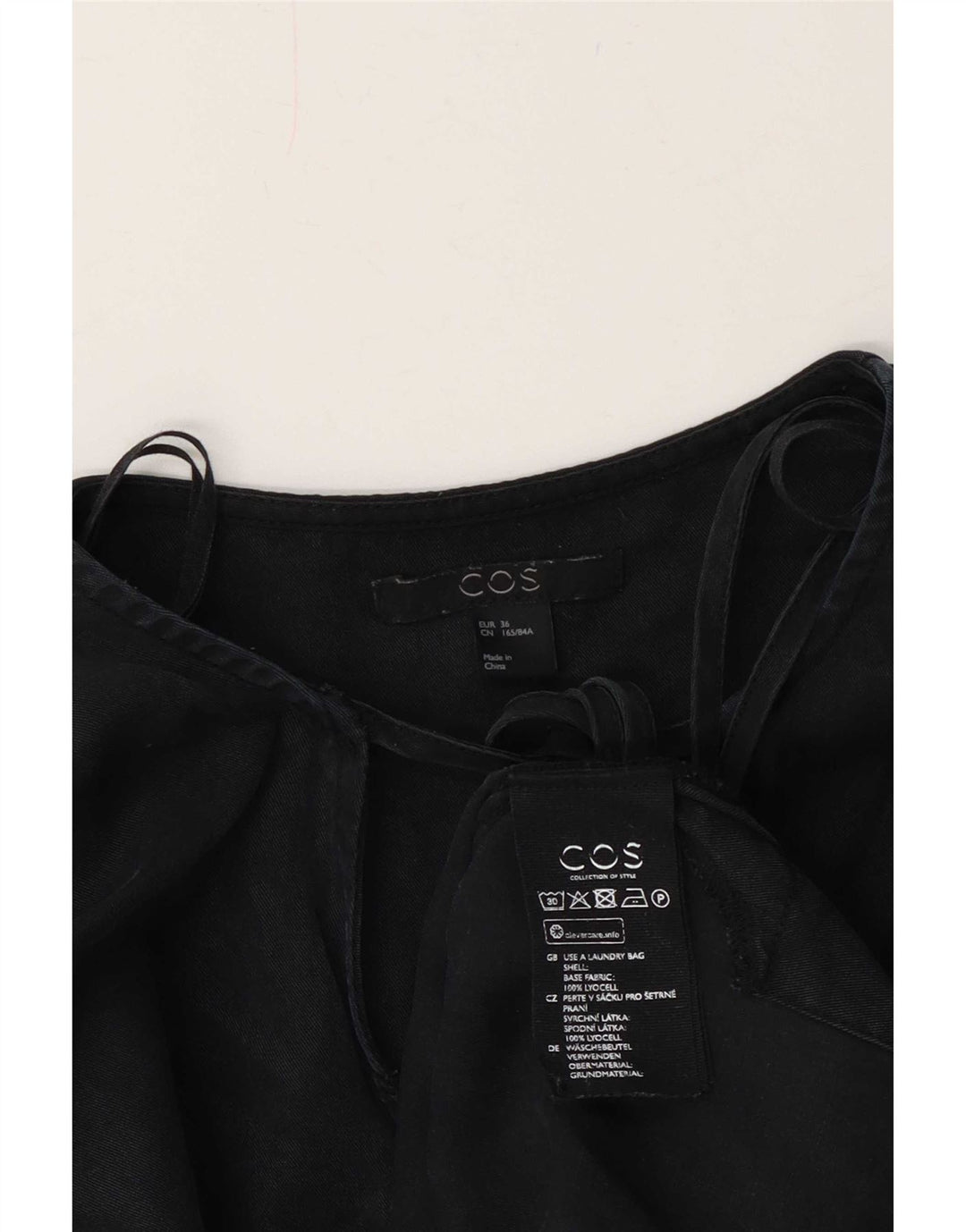 Cos Dame Oversized Bluse Top EU 36 Small Navy Blue