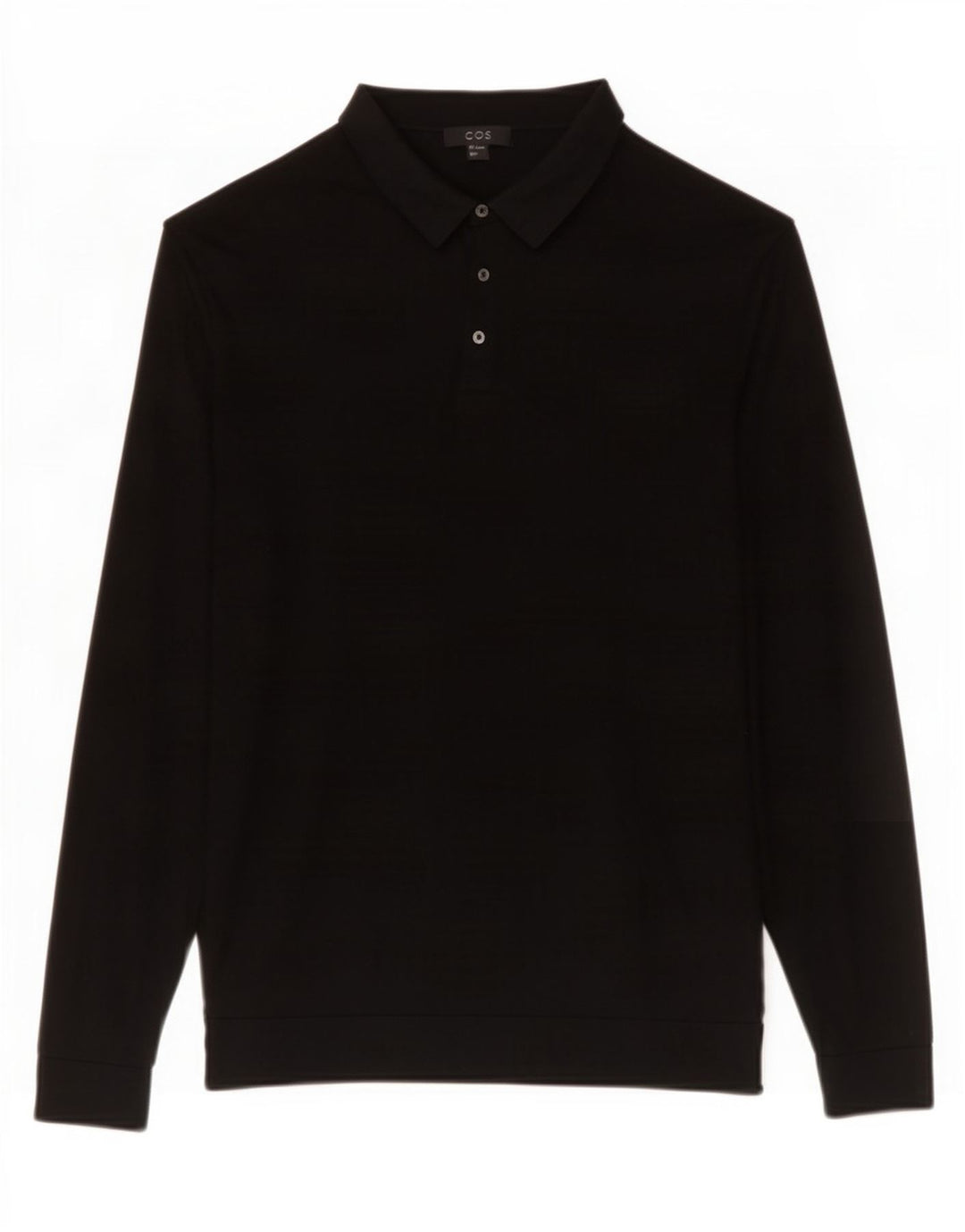 Cos Herre Polo Neck Jumper Sweater Large Sort Silke