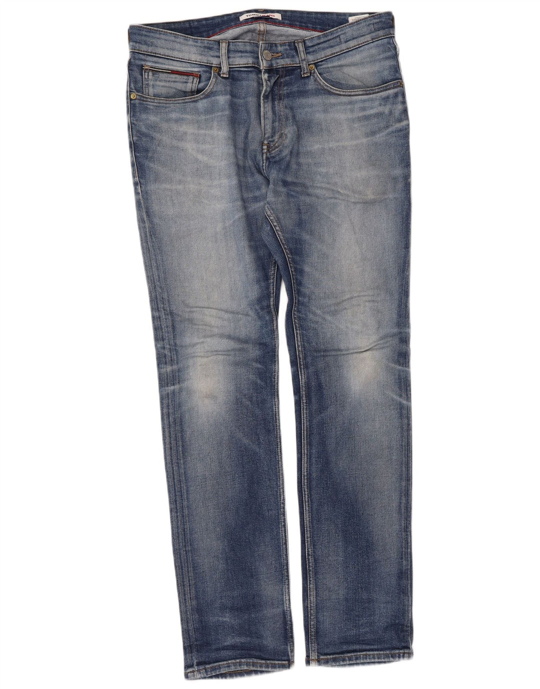 Tommy Hilfiger Herre Slim Jeans W32 L32 Blå Bomuld