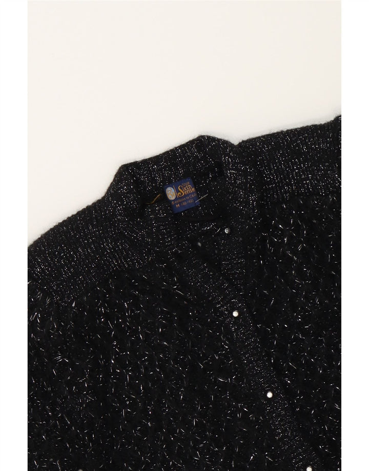 YOUR SIXTH SENSE Womens Oversized Cardigan Sweater EU 40/42 Medium Black Vintage Your Sixth Sense and Second-Hand Your Sixth Sense from Messina Hembry 
