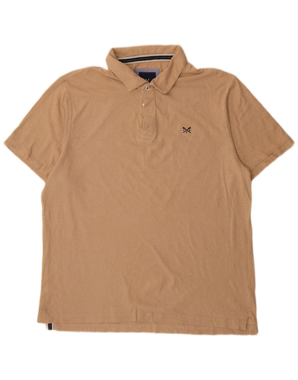 Crew Clothing Herre Polo Shirt XL Beige Bomuld