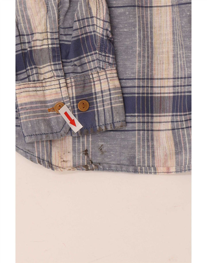 Levi's herreskjorte mellemblå ternet bomuld