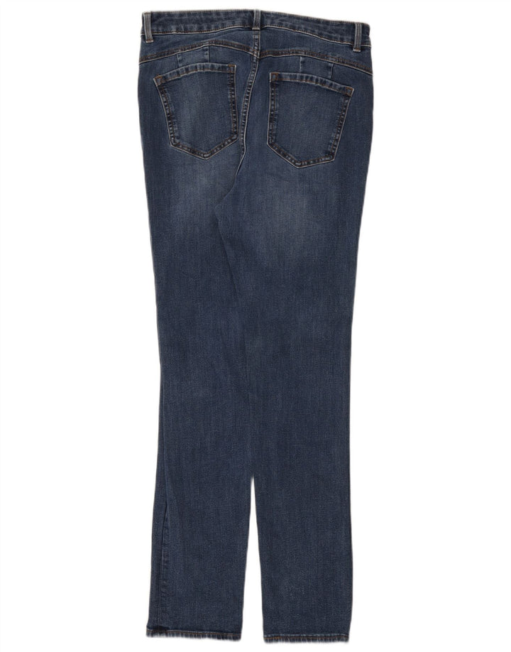 Marks & Spencer Dame Regular Slim Jeans UK 12 Medium W30 L28 Blå Bomuld