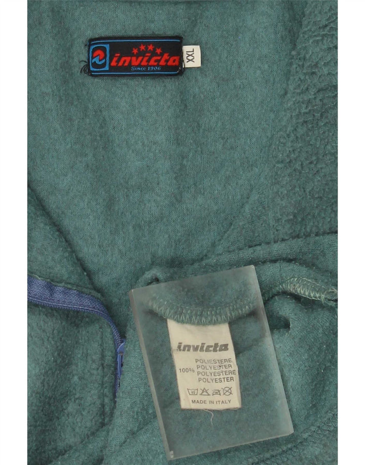Invicta Fleece Jumper med lynlås til mænd 2XL Grøn polyester