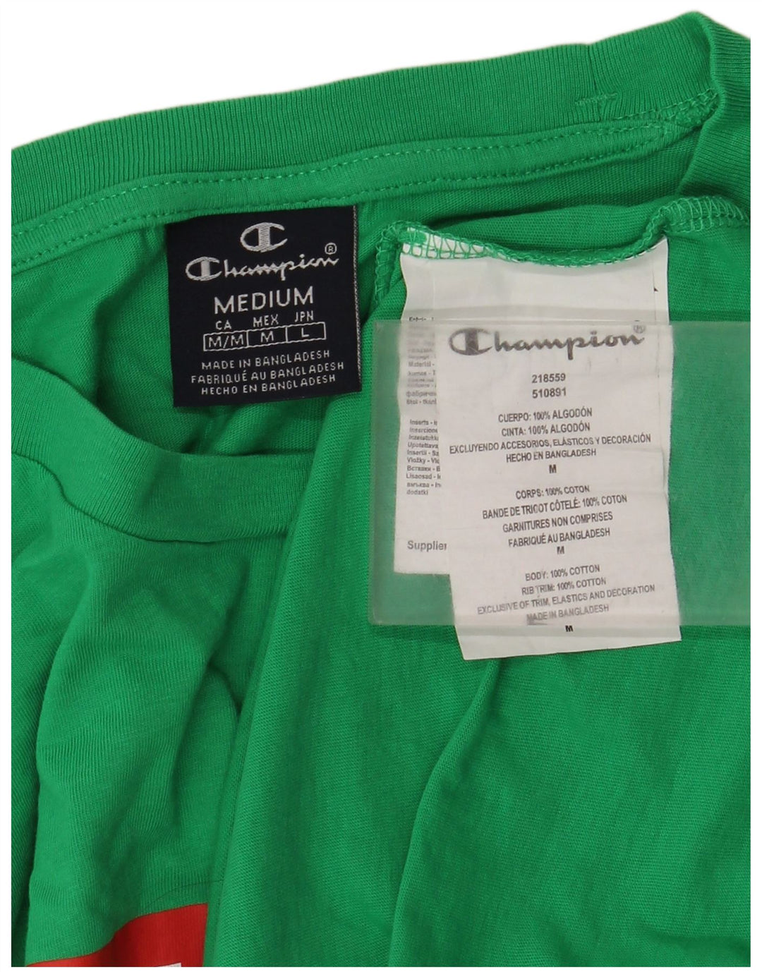 Champion Herre grafisk T-shirt Top mellemgrøn bomuld