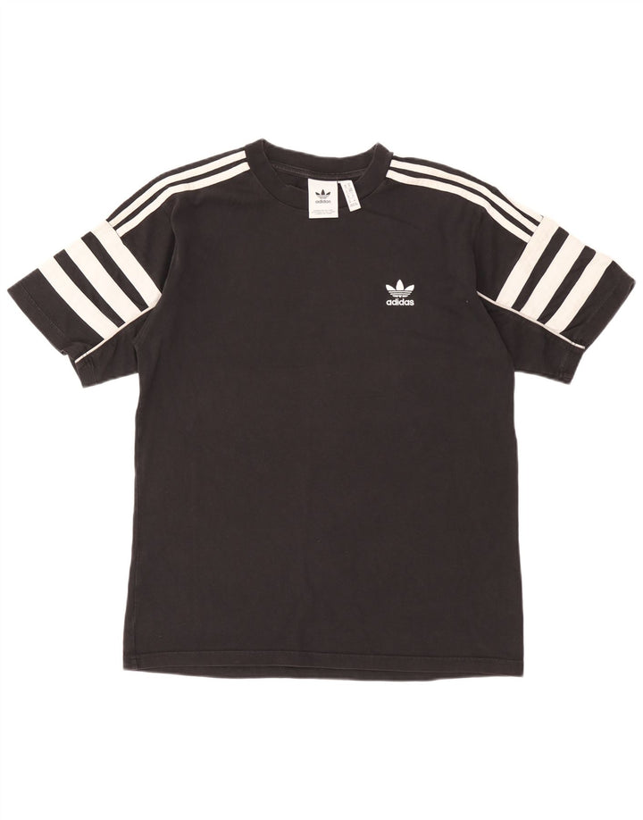 Adidas Herre T-Shirt Top Medium Sort Bomuld