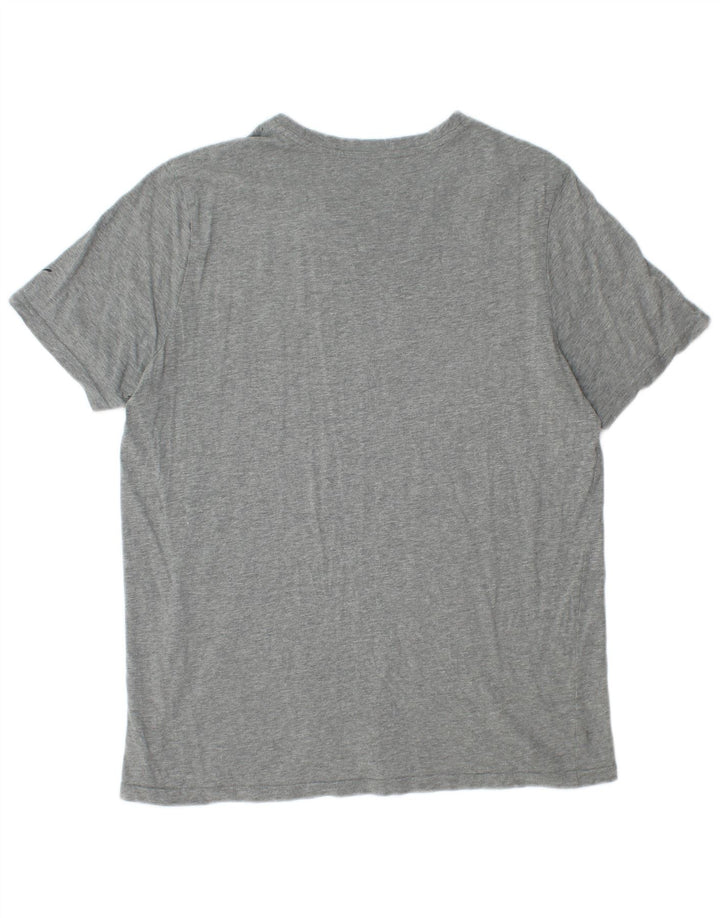 PUMA Grafisk T-shirt top til mænd, stor grå flækket