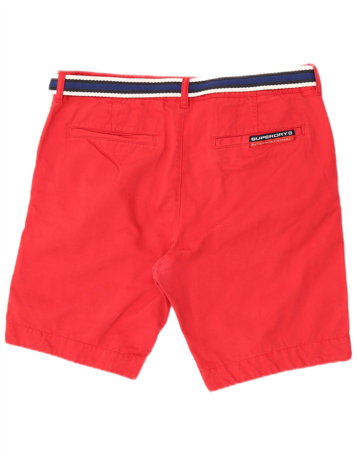 Superdry Chino Shorts til mænd XL W36 rød bomuld