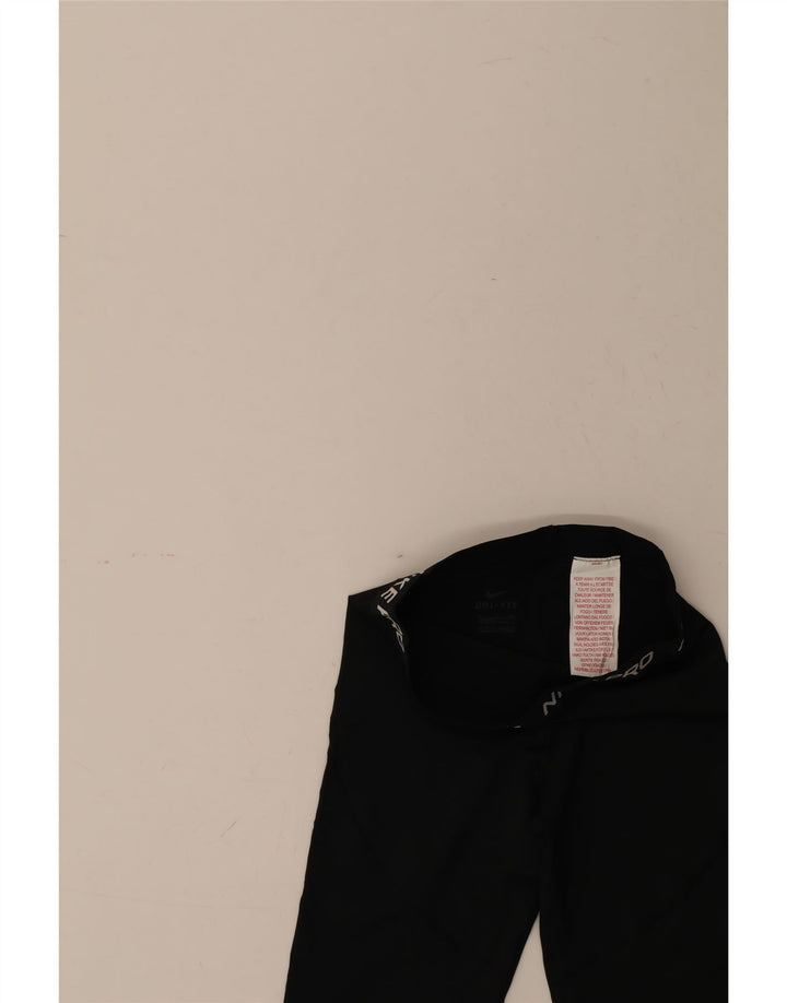 NIKE Boys Leggings 13-14 Years XL Black Polyester Vintage Nike and Second-Hand Nike from Messina Hembry 