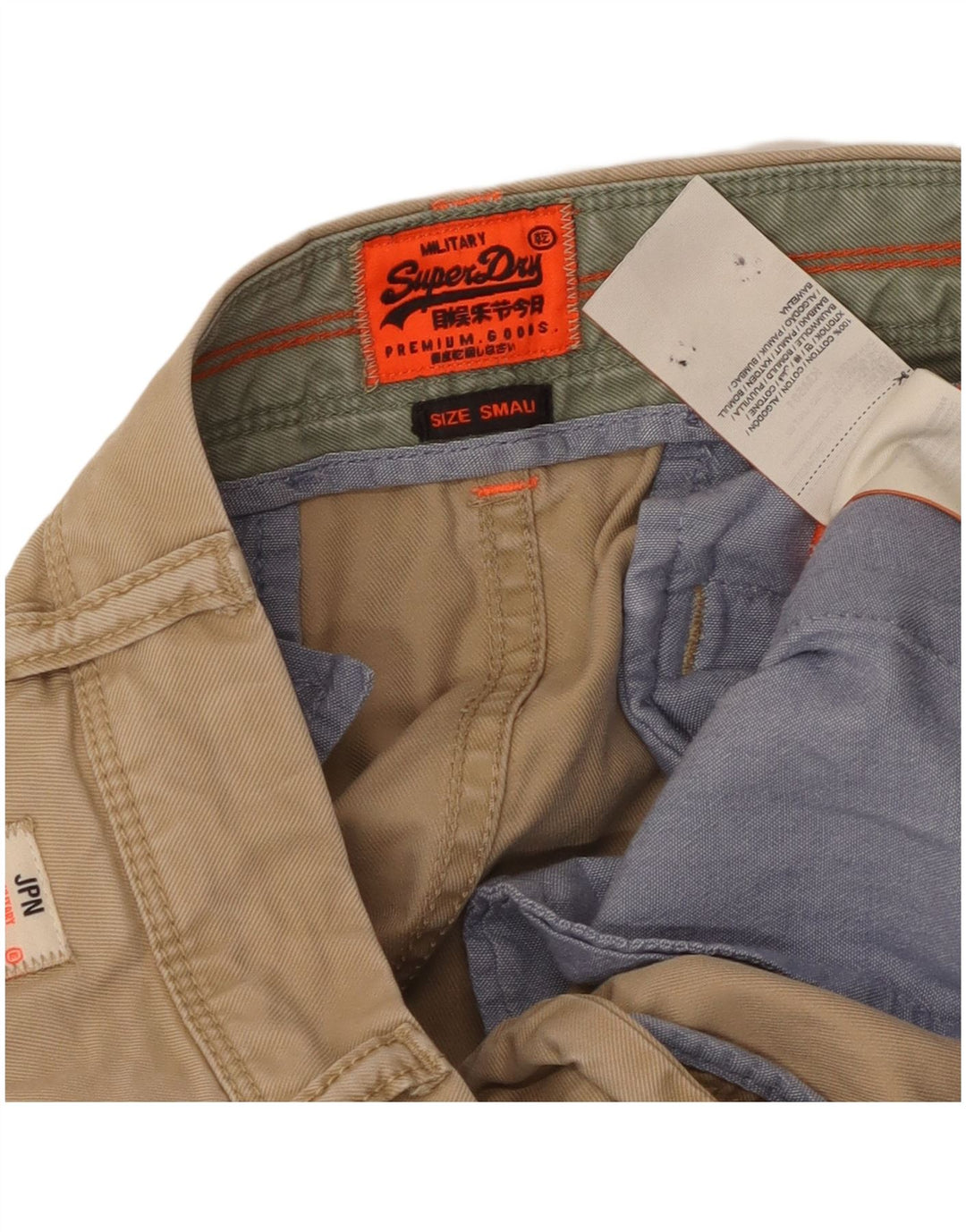 Superdry Slim Chino Bukser til mænd Små W34 L27 Beige Bomuld