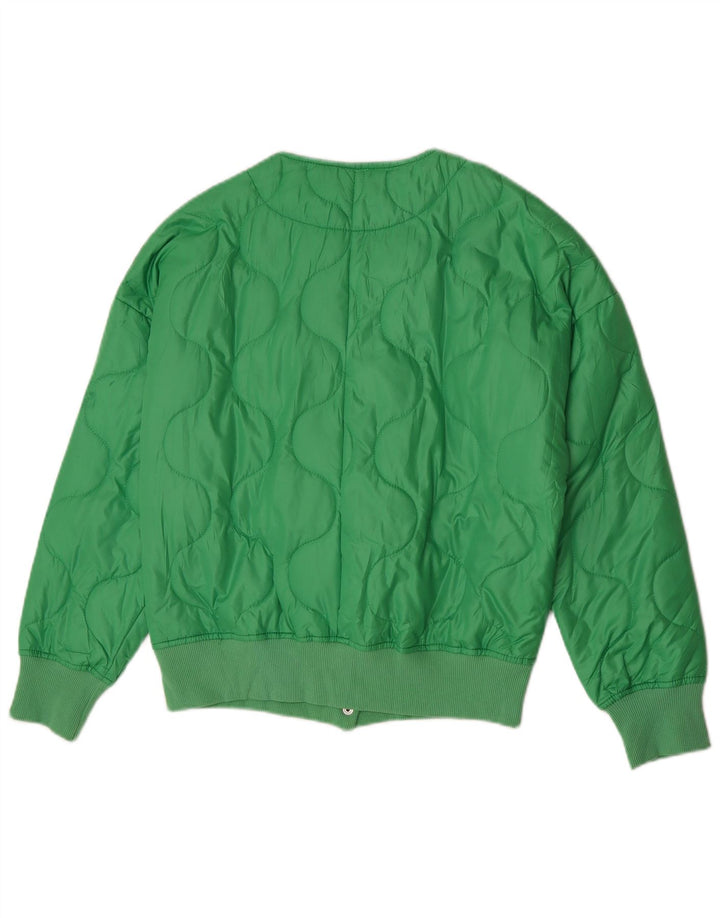 Vintage bomberjakke til kvinder UK 14 Medium Green