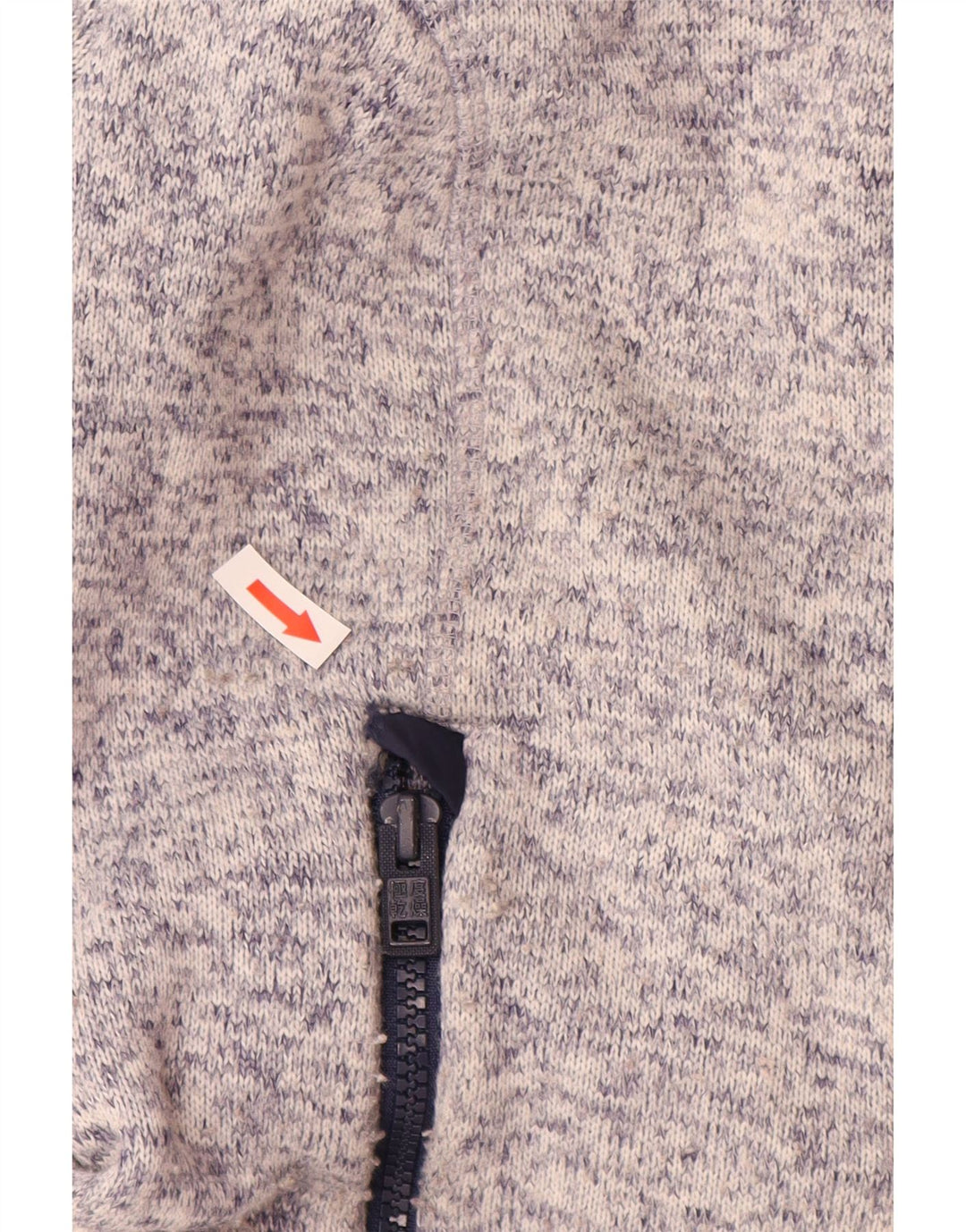 Superdry Sweater med lynlås til kvinder UK 14 Medium Grey Colourblock Polyester