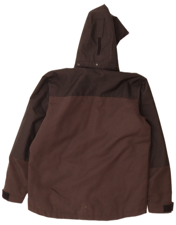 Helly Hansen Herre Graphic Windbreaker Jacket UK 40 Large Brown Colourblock