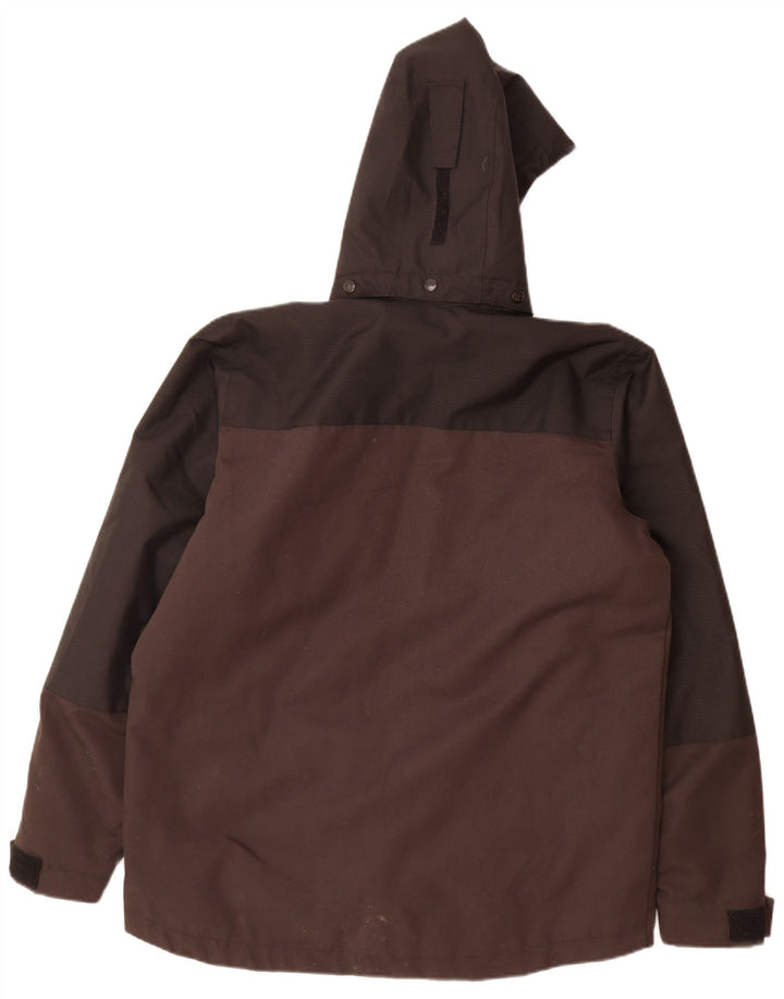 Helly Hansen Herre Graphic Windbreaker Jacket UK 40 Large Brown Colourblock