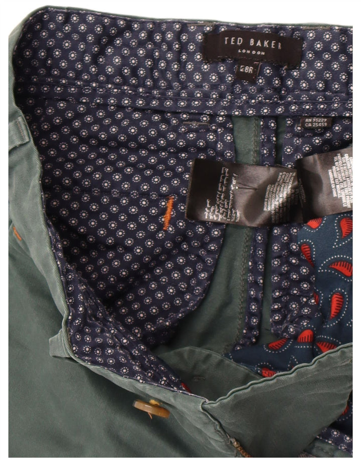 Ted Baker Herre Slim Chino Bukser W28 L31 Grøn Bomuld