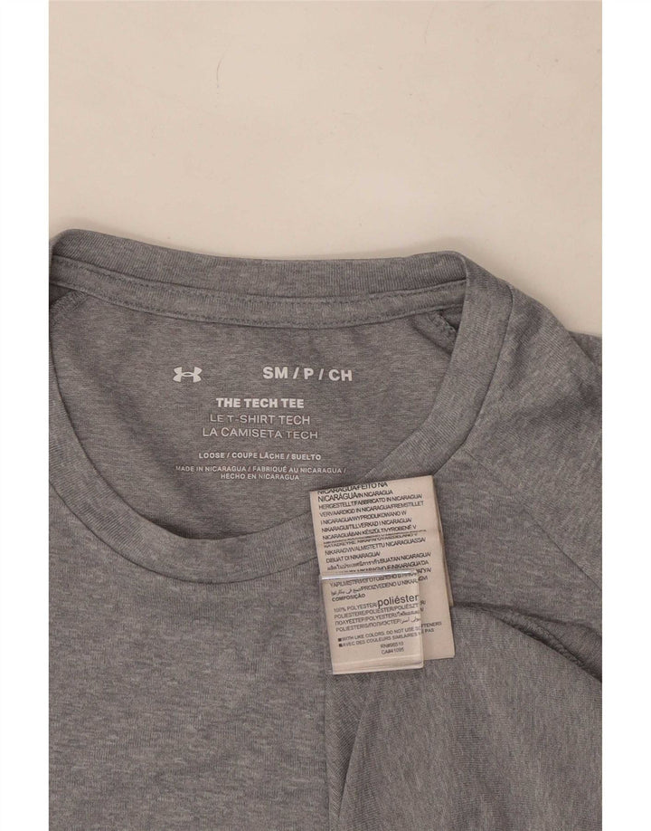 Under Armour Herre T-Shirt Top Lille Grå Polyester
