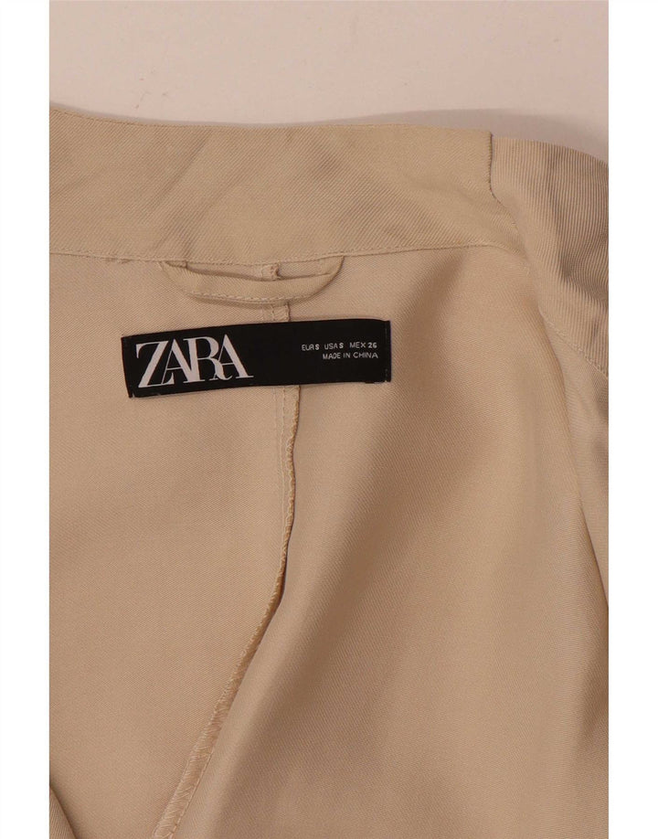 Zara Oversized Bomber Jacket UK 10 Small Beige