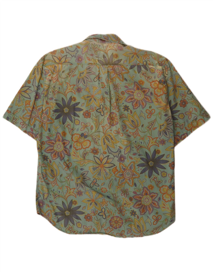 Belfe Herre kortærmet skjorte Medium Green Floral