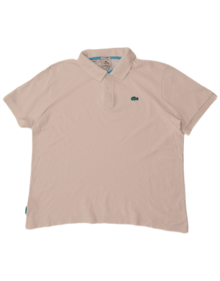 Lacoste herre unisex afslappet pasform poloskjorte 2XL hvid bomuld