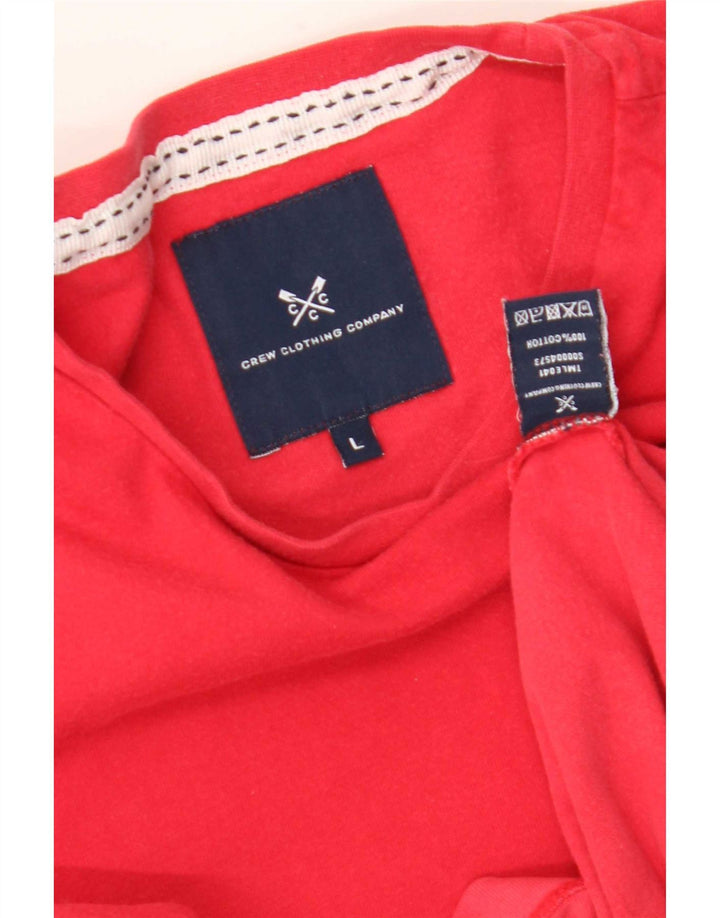 Crew Clothing Herre T-Shirt Top Stor Rød Bomuld