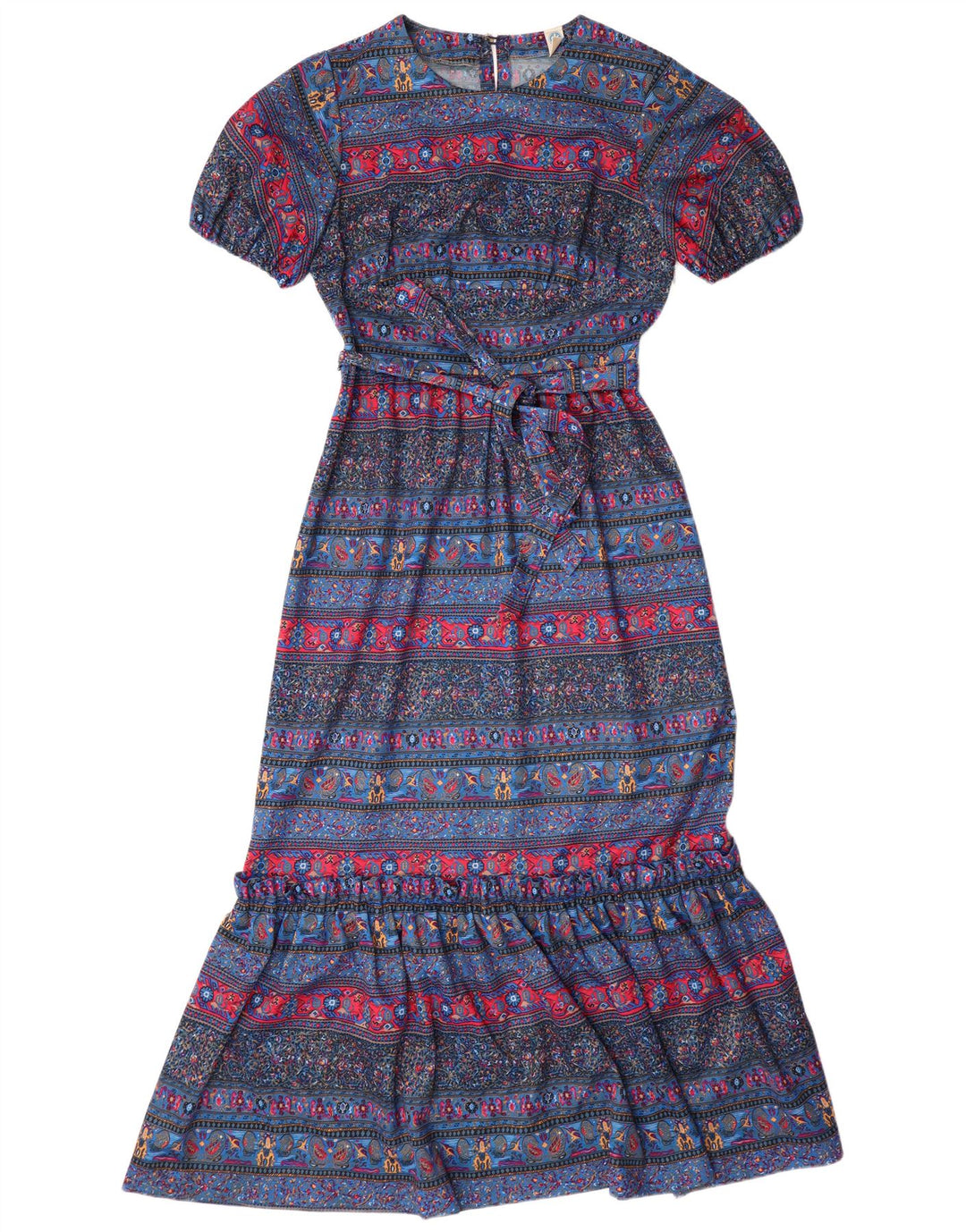 VINTAGE Dame Maxi Dress UK 12 Medium Multicolored Paisley