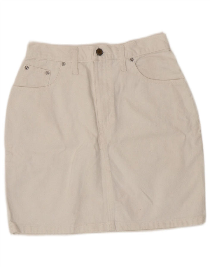 VANILIA Denimnederdel til kvinder W26 Small White