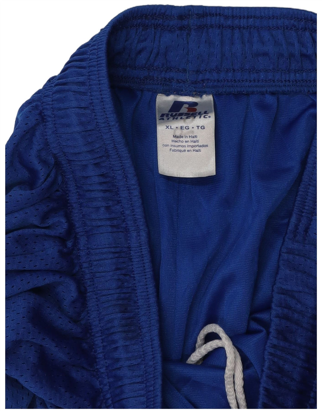RUSSELL ATHLETIC Herre grafiske sportsshorts XL blå polyester