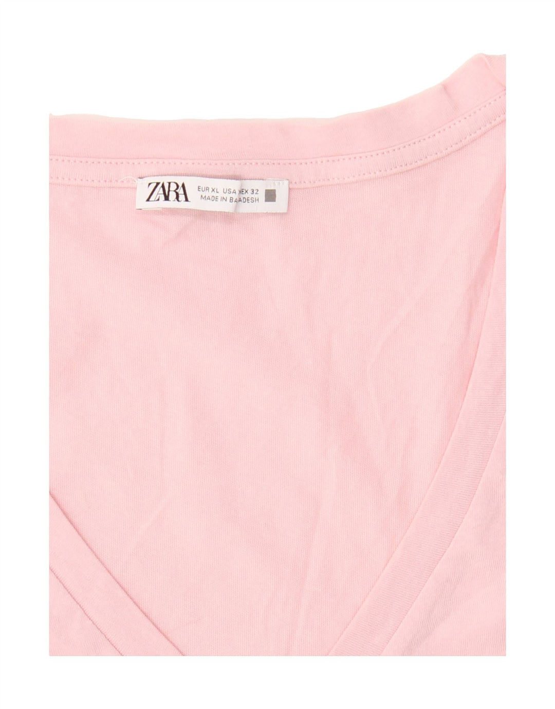 ZARA Womens T-Shirt Top UK 18 XL Pink Vintage Zara and Second-Hand Zara from Messina Hembry 