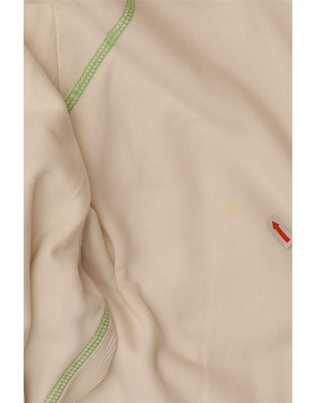 Fat Face Dame Grafisk Zip Neck Sweatshirt Jumper UK 18 XL Off White