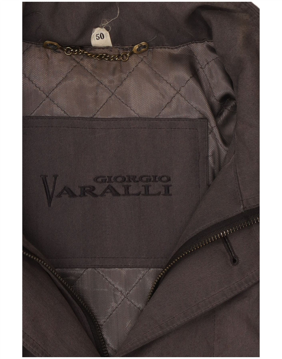 GIORGIO VARALLI Herre Windbreaker Coat IT 50 Large Grå