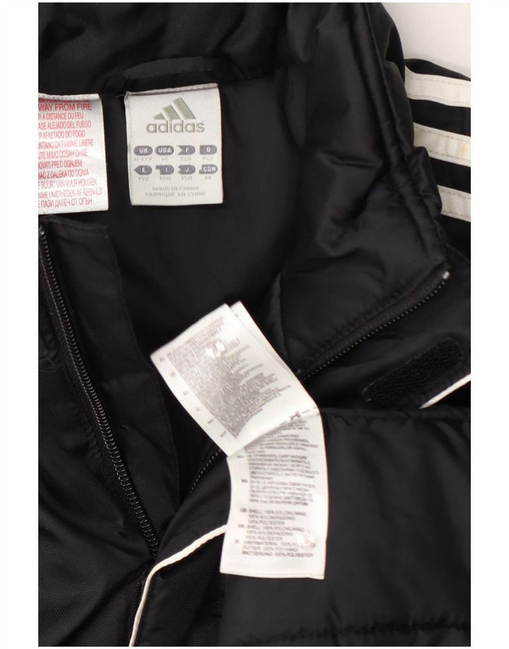 Adidas drenge polstret jakke 11-12 år sort nylon