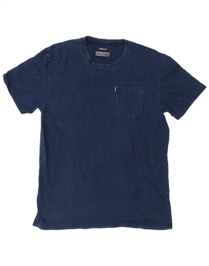 SUPERDRY T-shirt top til mænd Stor marineblå bomuld