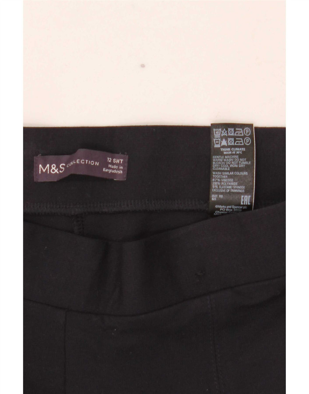 Marks & Spencer Dame Cropped Trousers UK 12 Medium W28 L26 Navy Blue