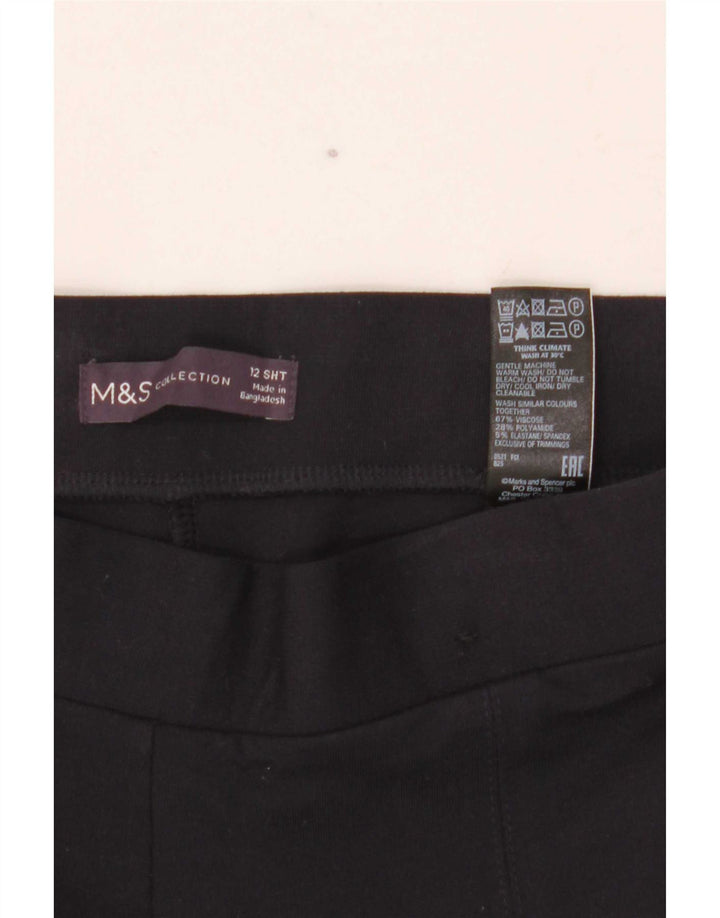 Marks & Spencer Dame Cropped Trousers UK 12 Medium W28 L26 Navy Blue