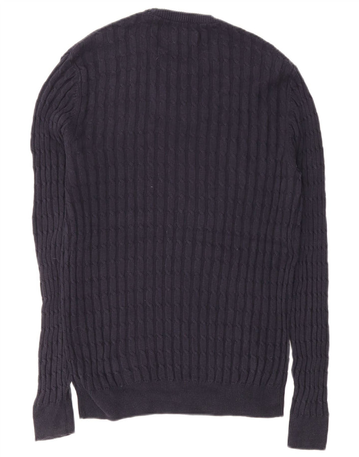 Jack Wills Herre Crew Neck Jumper Sweater lille marineblå bomuld