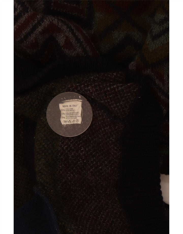 Pimet Herre Cardigan Sweater XL Flerfarvet geometrisk uld