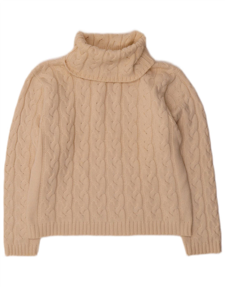 Marco Pecci Dame Rullehals Sweater UK 10 Small Off White Uld