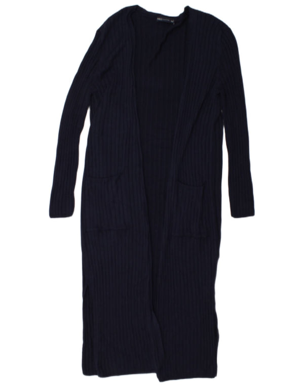 Marks & Spencer Dame Longline Cardigan Sweater UK 12 Medium Navy Blue