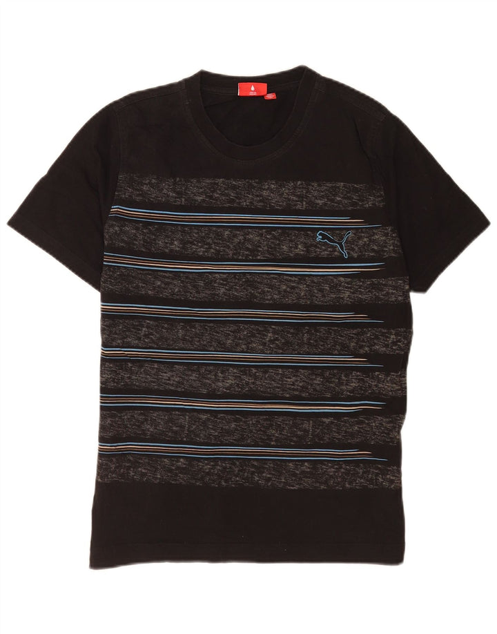 Puma Herre T-Shirt Top Medium Sort Stribet