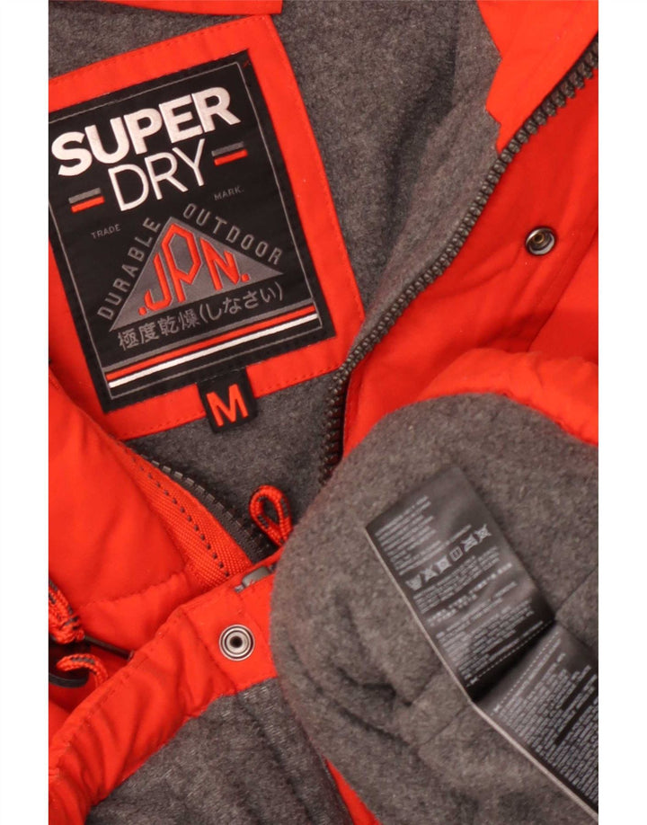 Superdry Polstret hættejakke til mænd UK 38 Medium Orange Polyester