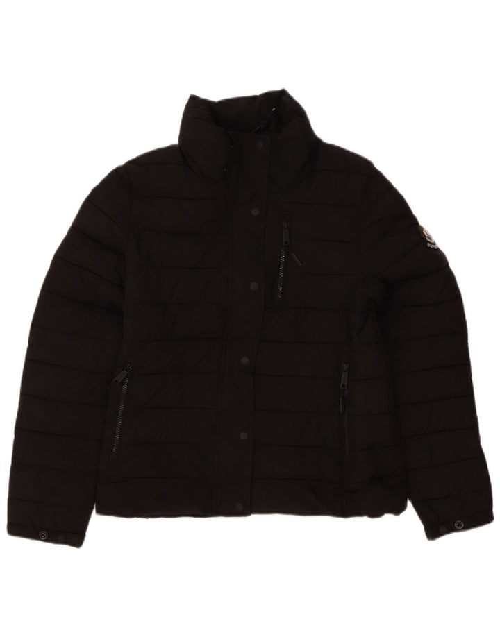 Superdry polstret jakke til kvinder UK 12 Medium Black Polyester